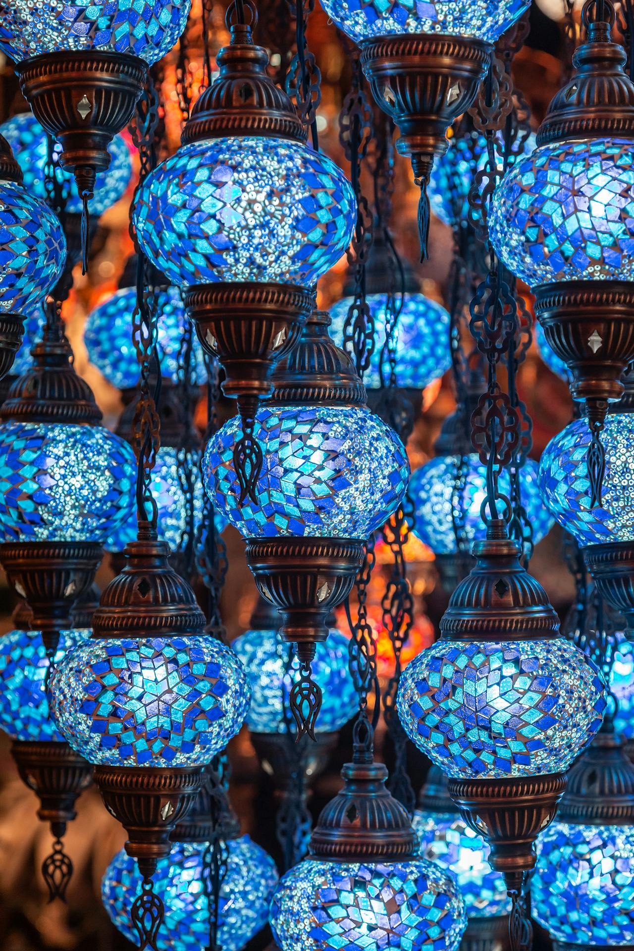 Arabic Lamps in Blue for Other wallpaper featuring intricate and mosaic and more